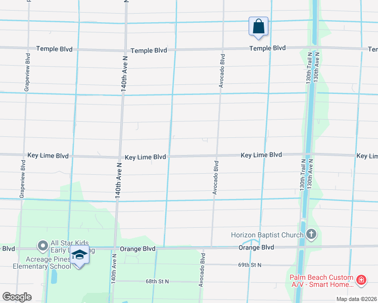 map of restaurants, bars, coffee shops, grocery stores, and more near 13672 Key Lime Boulevard in West Palm Beach