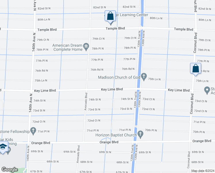 map of restaurants, bars, coffee shops, grocery stores, and more near 13335 Key Lime Boulevard in West Palm Beach