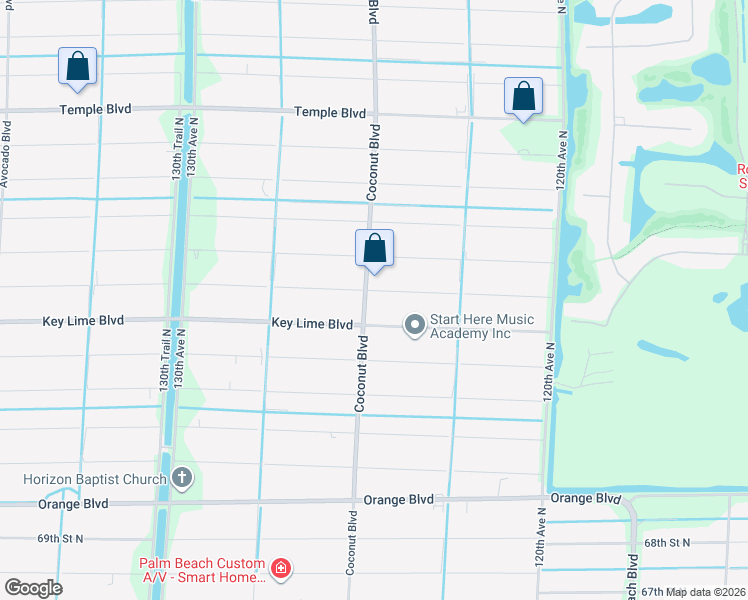 map of restaurants, bars, coffee shops, grocery stores, and more near 12457 75th Lane North in West Palm Beach