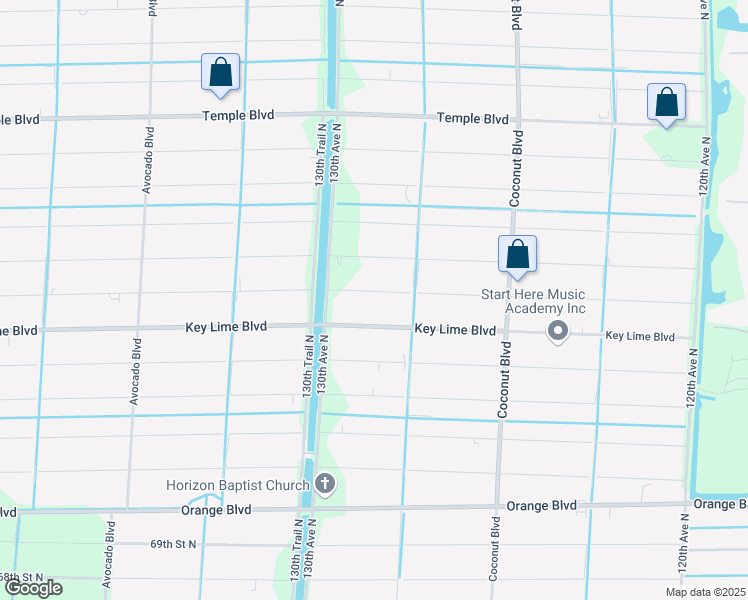 map of restaurants, bars, coffee shops, grocery stores, and more near 12876 75th Lane North in West Palm Beach