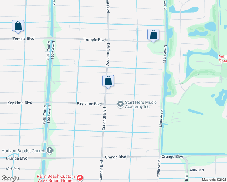 map of restaurants, bars, coffee shops, grocery stores, and more near 12457 75th Lane North in West Palm Beach