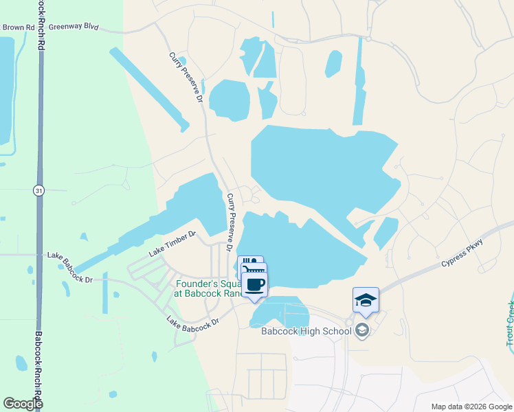 map of restaurants, bars, coffee shops, grocery stores, and more near 16594 Ridgeview Circle in Punta Gorda
