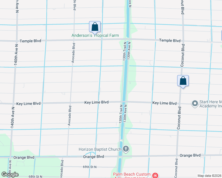 map of restaurants, bars, coffee shops, grocery stores, and more near 13128 75th Lane North in West Palm Beach
