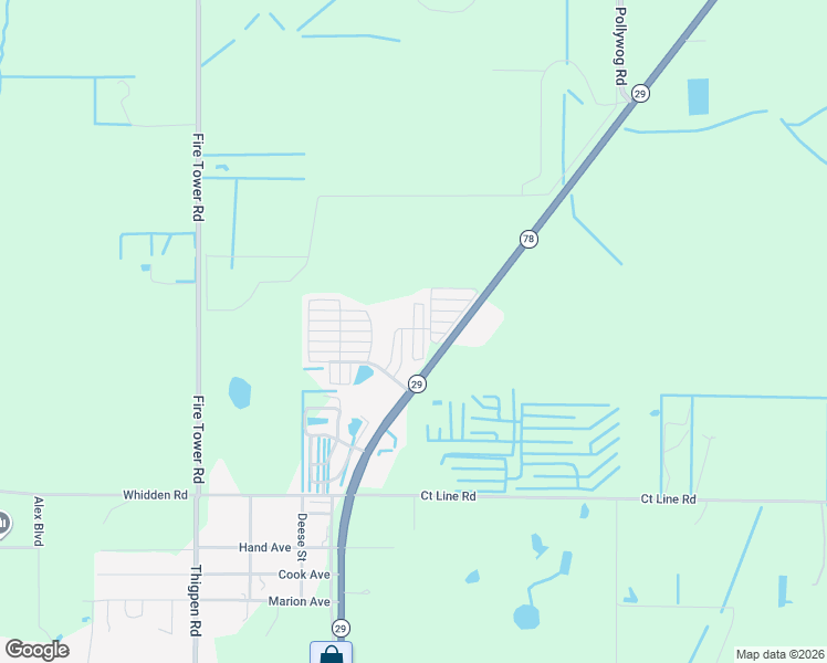 map of restaurants, bars, coffee shops, grocery stores, and more near 412 Crabapple Court Southwest in LaBelle