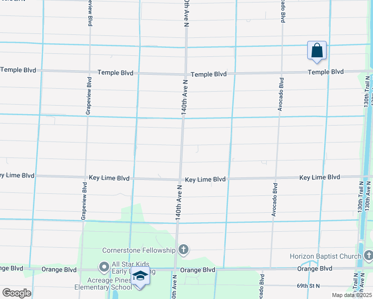 map of restaurants, bars, coffee shops, grocery stores, and more near 7611 140th Avenue North in West Palm Beach
