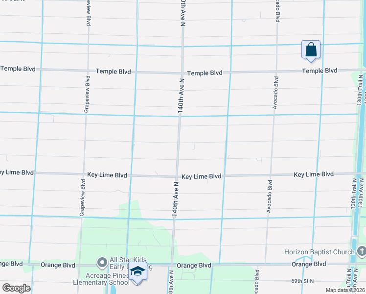 map of restaurants, bars, coffee shops, grocery stores, and more near 13965 76th Road North in West Palm Beach