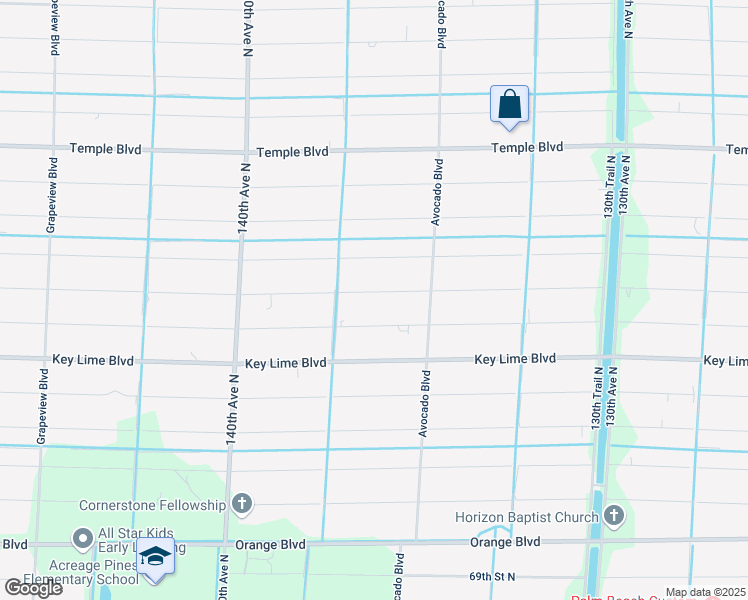 map of restaurants, bars, coffee shops, grocery stores, and more near 13670 76th Road North in West Palm Beach