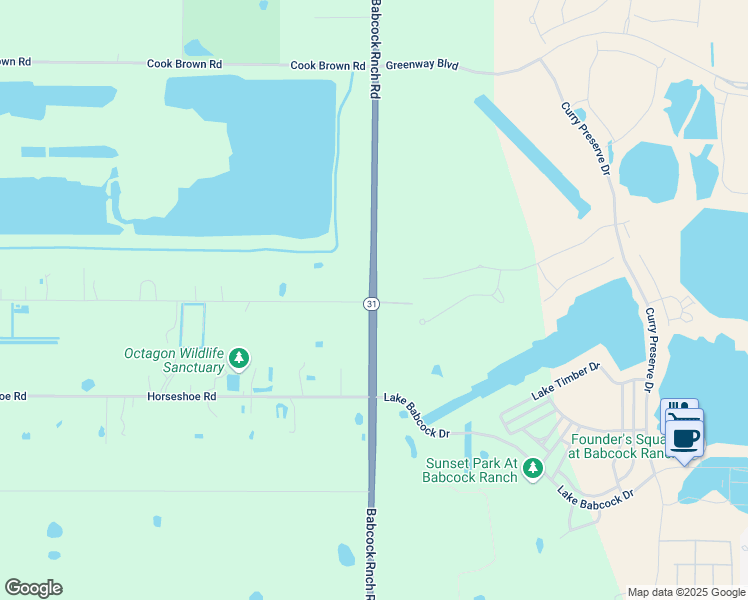map of restaurants, bars, coffee shops, grocery stores, and more near 13500 Florida 31 in Punta Gorda