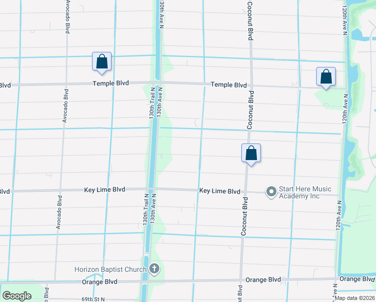 map of restaurants, bars, coffee shops, grocery stores, and more near 12837 76th Road North in West Palm Beach