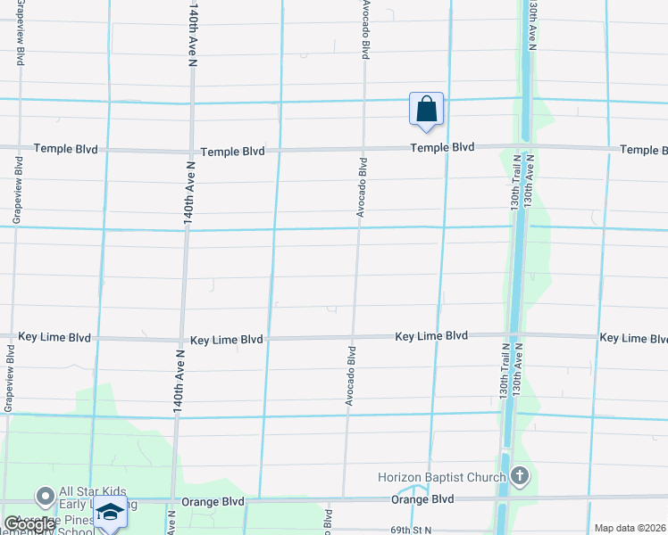 map of restaurants, bars, coffee shops, grocery stores, and more near 13587 76th Road North in West Palm Beach