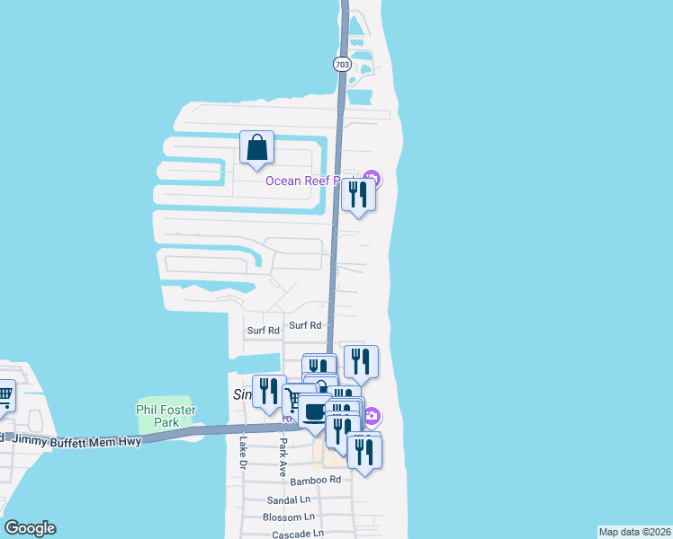 map of restaurants, bars, coffee shops, grocery stores, and more near 3200 North Ocean Drive in Riviera Beach