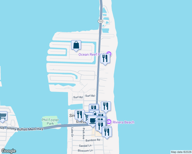 map of restaurants, bars, coffee shops, grocery stores, and more near 1291 Manor Drive in West Palm Beach