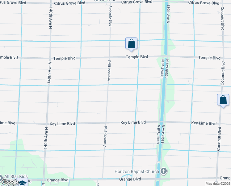 map of restaurants, bars, coffee shops, grocery stores, and more near 13421 77th Place North in West Palm Beach