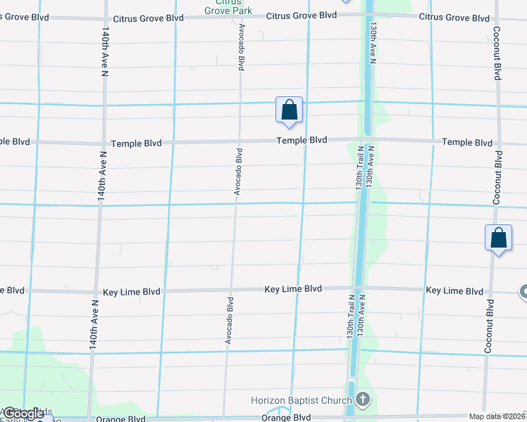 map of restaurants, bars, coffee shops, grocery stores, and more near 13421 77th Place North in West Palm Beach