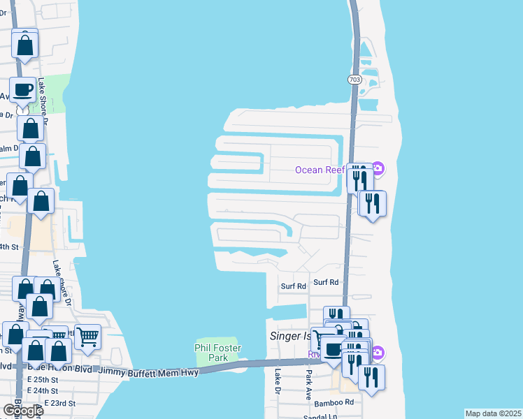 map of restaurants, bars, coffee shops, grocery stores, and more near 1110 Morse Boulevard in West Palm Beach