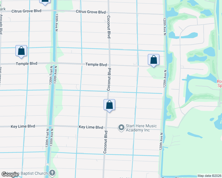 map of restaurants, bars, coffee shops, grocery stores, and more near 12459 77th Place North in West Palm Beach