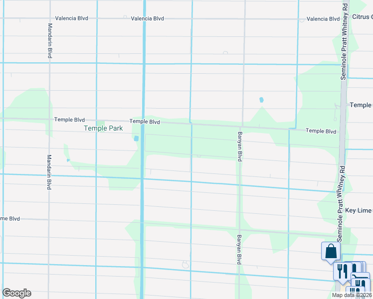 map of restaurants, bars, coffee shops, grocery stores, and more near 16730 79th Court North in Loxahatchee