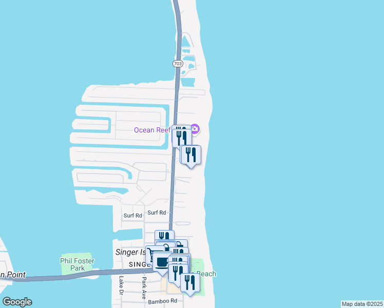 map of restaurants, bars, coffee shops, grocery stores, and more near 3800 North Ocean Drive in Riviera Beach
