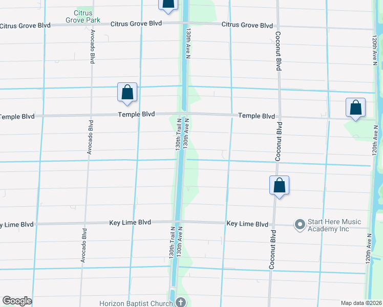 map of restaurants, bars, coffee shops, grocery stores, and more near 7802 130th Avenue North in West Palm Beach
