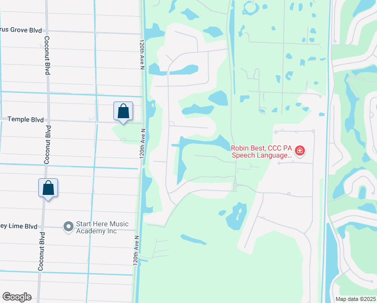 map of restaurants, bars, coffee shops, grocery stores, and more near 11759 Riverchase Run in West Palm Beach