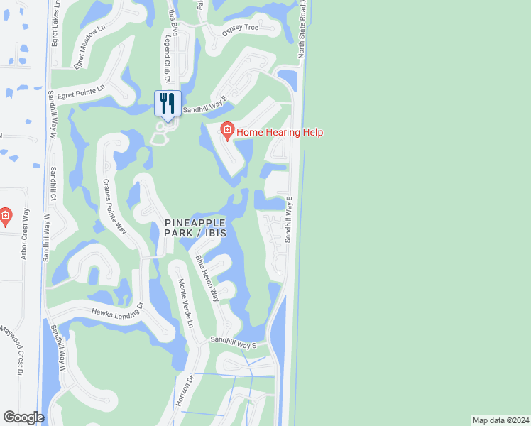 map of restaurants, bars, coffee shops, grocery stores, and more near 7685 Dahlia Court in West Palm Beach