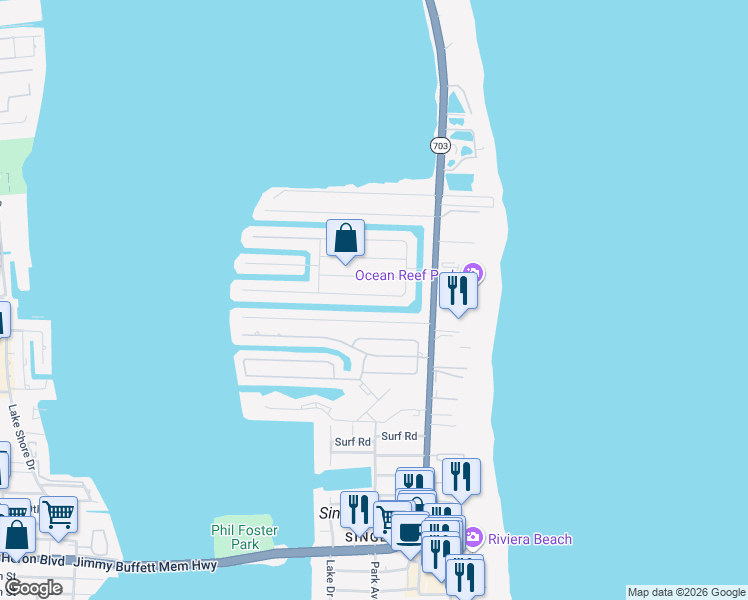 map of restaurants, bars, coffee shops, grocery stores, and more near 1205 Coral Way in West Palm Beach
