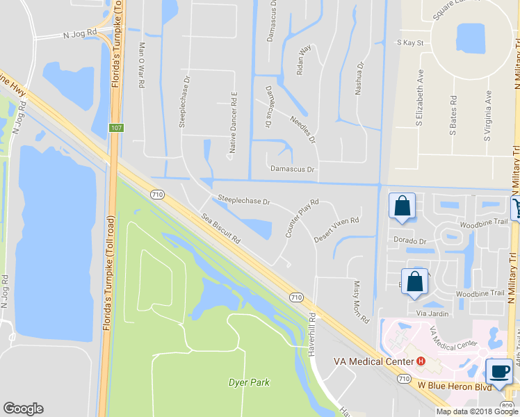 map of restaurants, bars, coffee shops, grocery stores, and more near 7857 Steeplechase Drive in Palm Beach Gardens
