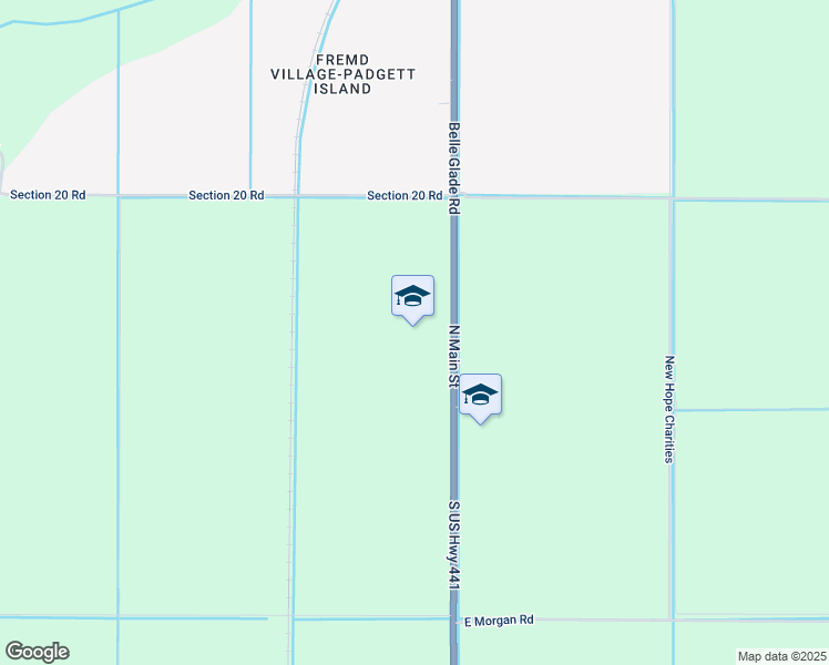 map of restaurants, bars, coffee shops, grocery stores, and more near in Pahokee