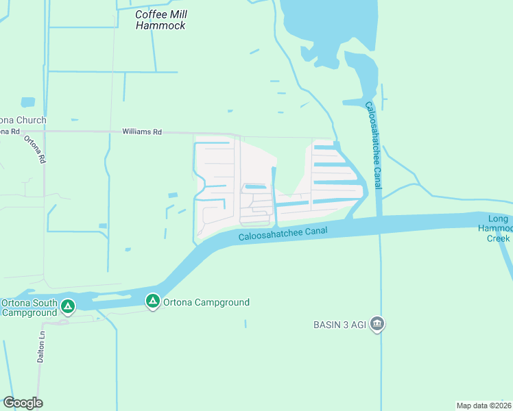 map of restaurants, bars, coffee shops, grocery stores, and more near 1880 Williams Road in Moore Haven