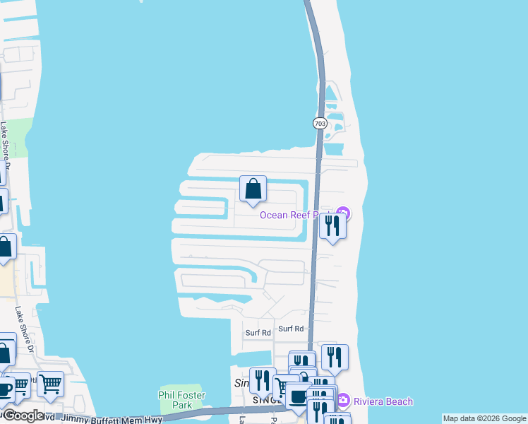 map of restaurants, bars, coffee shops, grocery stores, and more near 1205 Emerald Lane in West Palm Beach