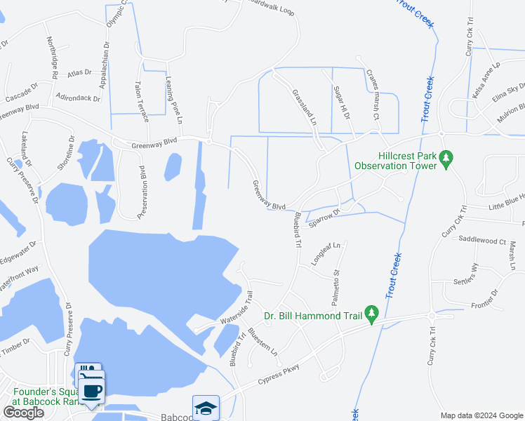 map of restaurants, bars, coffee shops, grocery stores, and more near 43060 Greenway Boulevard in Punta Gorda