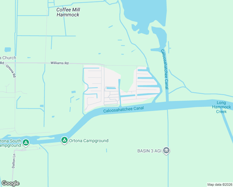 map of restaurants, bars, coffee shops, grocery stores, and more near 1880 Williams Road in Moore Haven