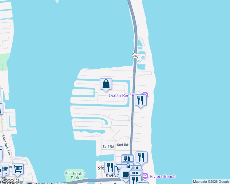 map of restaurants, bars, coffee shops, grocery stores, and more near 1205 Emerald Lane in West Palm Beach