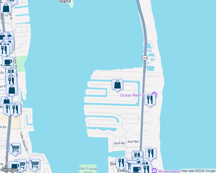 map of restaurants, bars, coffee shops, grocery stores, and more near 1110 Fairview Lane in West Palm Beach