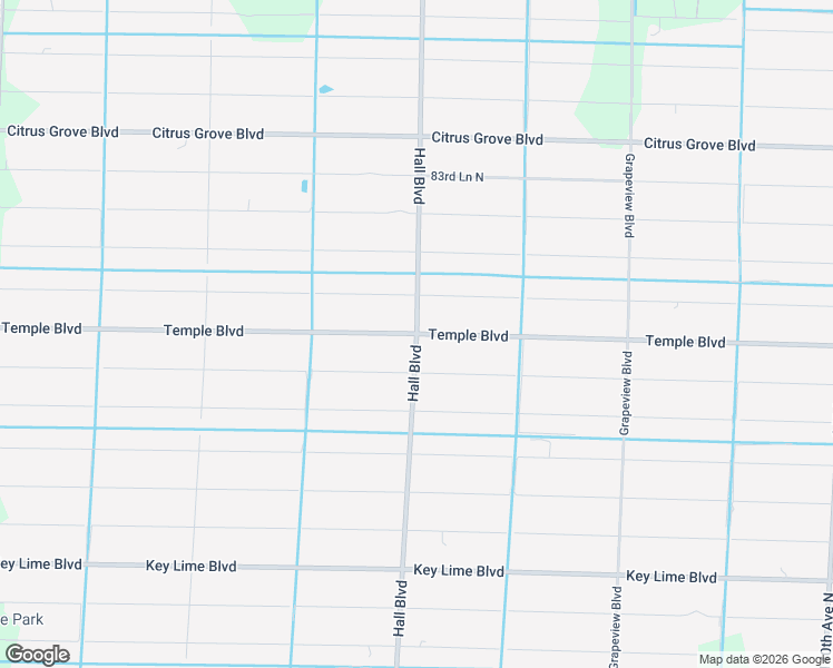 map of restaurants, bars, coffee shops, grocery stores, and more near Hall Boulevard in Loxahatchee