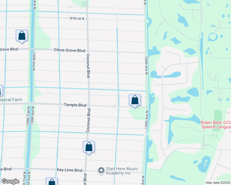 map of restaurants, bars, coffee shops, grocery stores, and more near 12286 82nd Street North in West Palm Beach