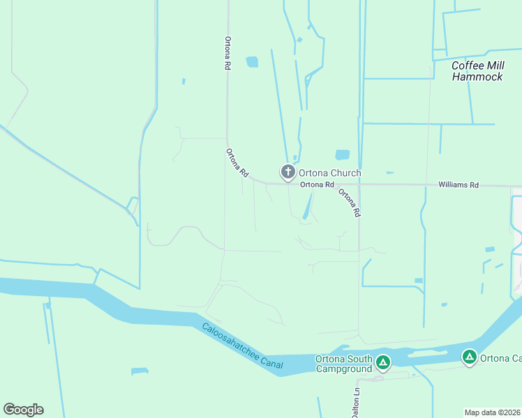 map of restaurants, bars, coffee shops, grocery stores, and more near 2032 Ortona Locks Road in Moore Haven