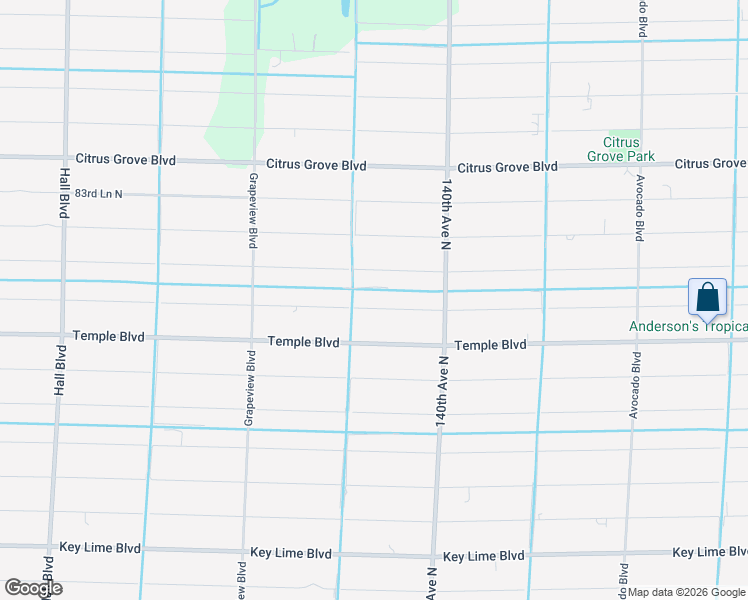 map of restaurants, bars, coffee shops, grocery stores, and more near 14136 82nd Street North in Loxahatchee