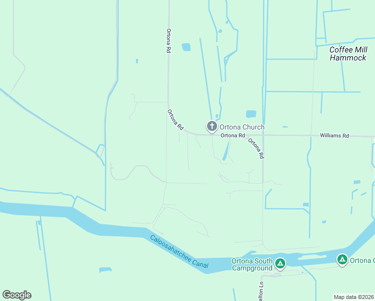 map of restaurants, bars, coffee shops, grocery stores, and more near 2032 Ortona Locks Road in Moore Haven