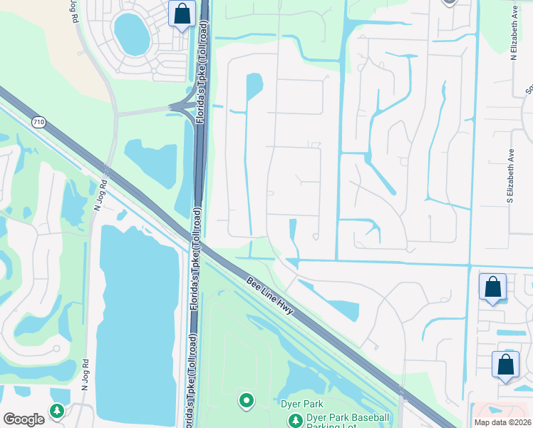 map of restaurants, bars, coffee shops, grocery stores, and more near 8464 South Native Dancer Road in Palm Beach Gardens