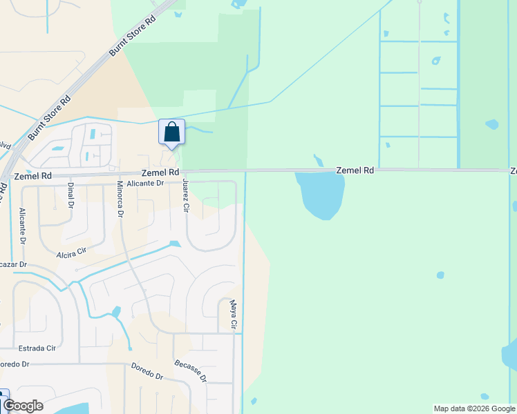 map of restaurants, bars, coffee shops, grocery stores, and more near 16093 Juarez Circle in Punta Gorda