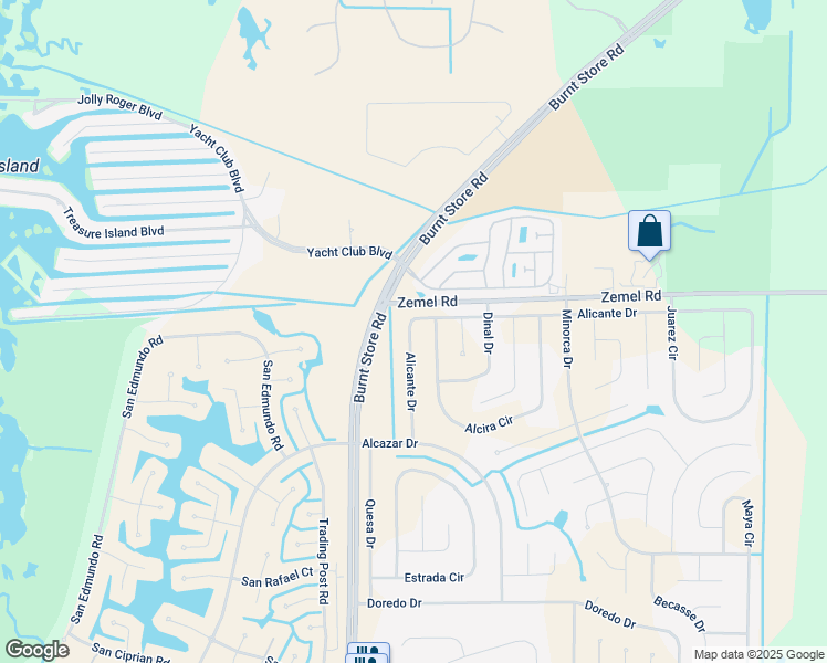 map of restaurants, bars, coffee shops, grocery stores, and more near 16044 Alicante Drive in Punta Gorda