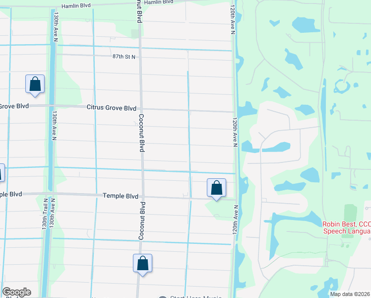 map of restaurants, bars, coffee shops, grocery stores, and more near 12288 82nd Lane North in Royal Palm Beach