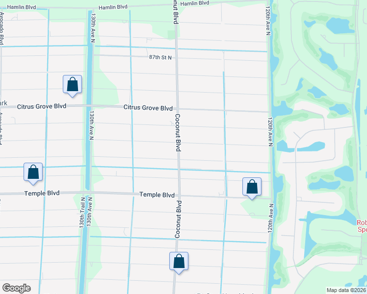 map of restaurants, bars, coffee shops, grocery stores, and more near 8256 Coconut Boulevard in West Palm Beach
