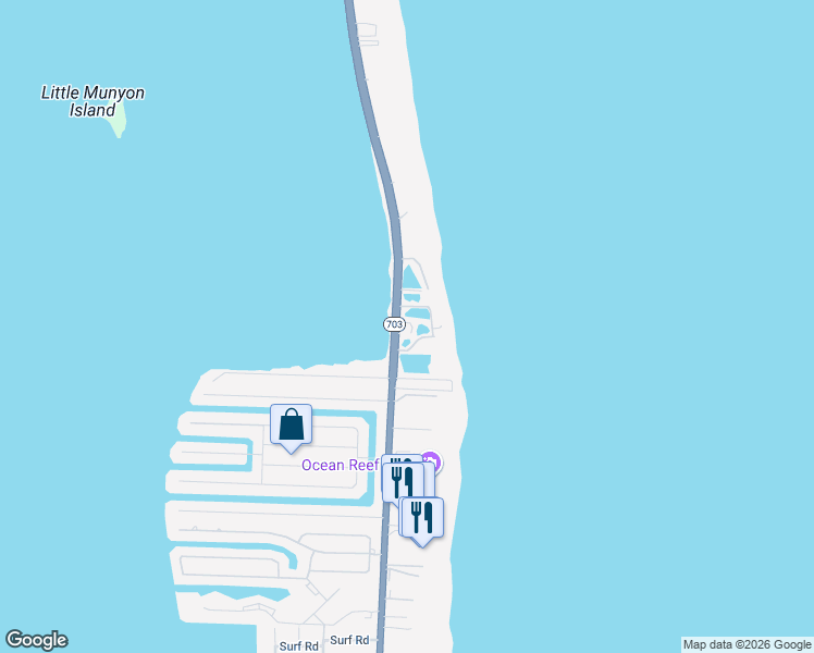 map of restaurants, bars, coffee shops, grocery stores, and more near 5020 North Ocean Drive in Riviera Beach