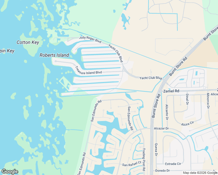 map of restaurants, bars, coffee shops, grocery stores, and more near 24339 Blackbeard Boulevard in Punta Gorda