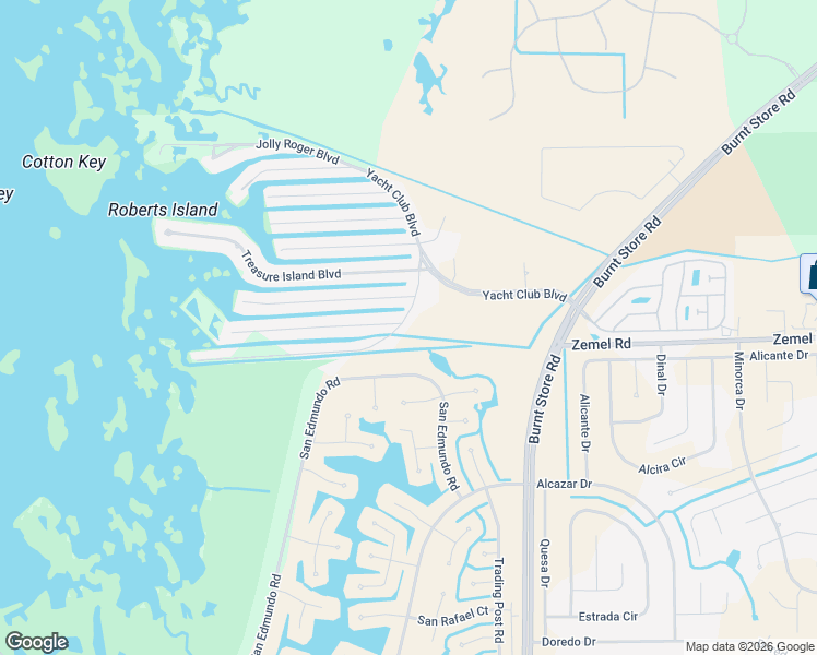 map of restaurants, bars, coffee shops, grocery stores, and more near 24383 Jean La Fitte Boulevard in Punta Gorda