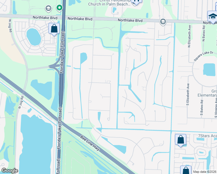 map of restaurants, bars, coffee shops, grocery stores, and more near 8464 South Native Dancer Road in Palm Beach Gardens