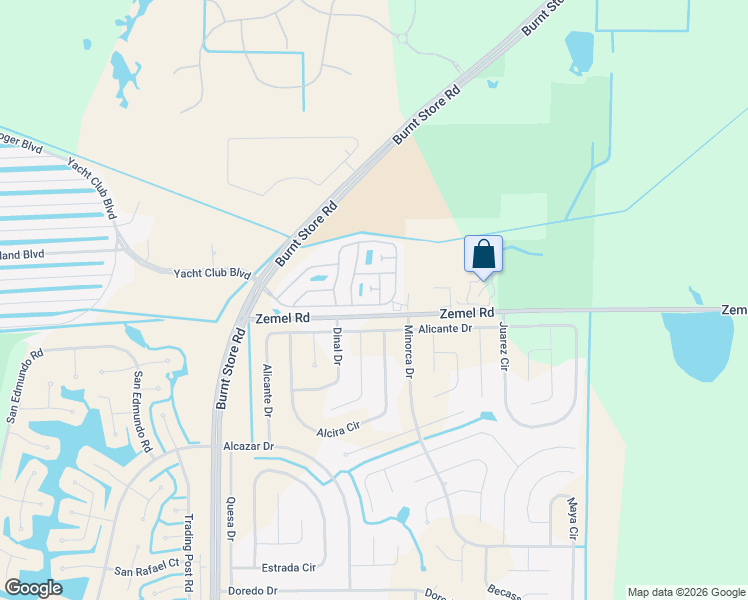 map of restaurants, bars, coffee shops, grocery stores, and more near 171 Colony Parkway in Punta Gorda