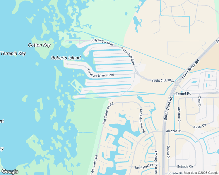 map of restaurants, bars, coffee shops, grocery stores, and more near 24290 Blackbeard Boulevard in Punta Gorda